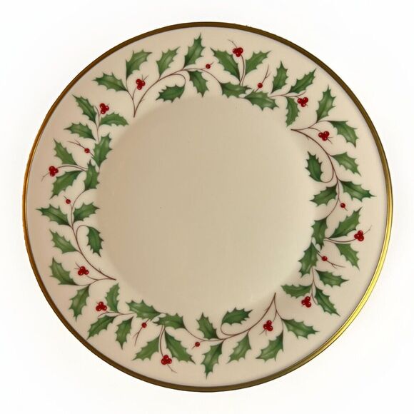 Lenox Demention Collection Holiday Gold Rim - Salad Plate 8” - Picture 1 of 2